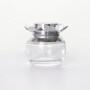 Painting silver petal lid spherical transparent glass jar face cream eye cream empty jar