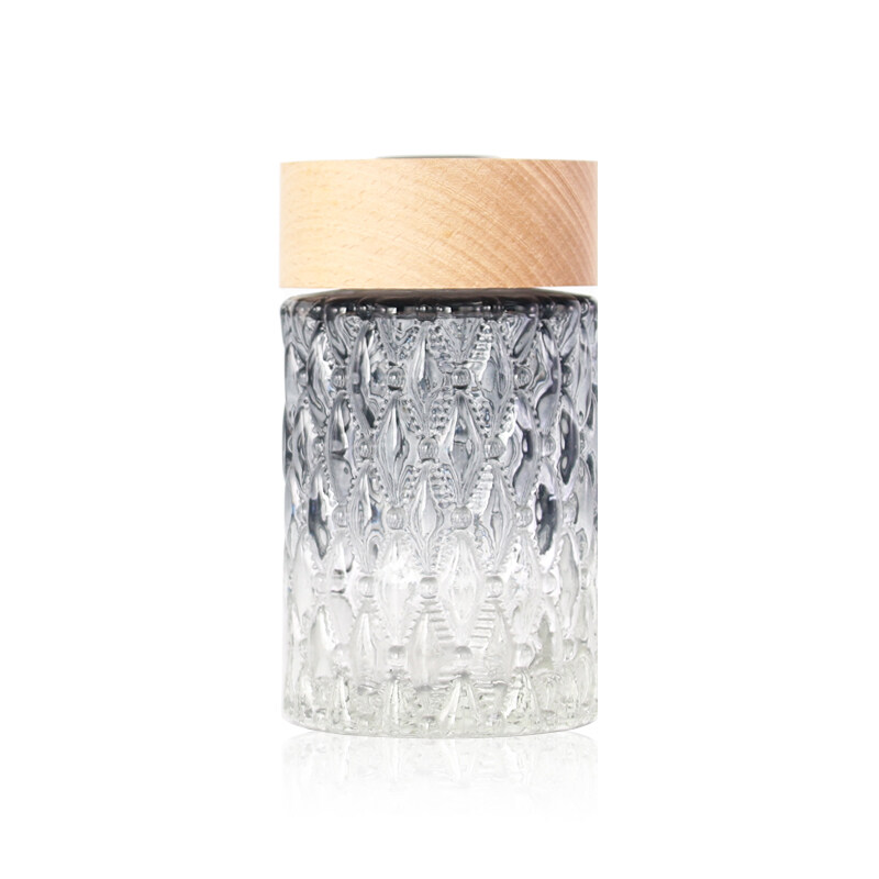 100ml Classic Matte Black White Round Reed Glass Diffuser Bottle Perfume Bottle