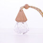 Wholesale Top quality 6ml 8ml 10ml hang car perfume bottle with wooden cap