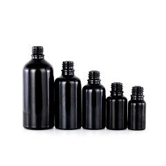 Leere Tropfflasche schwarz ätherisches Öl Glas Aromatherapie Flüssigkeit 10 ml Tropfen für Massagepipette nachfüllbare Flaschen