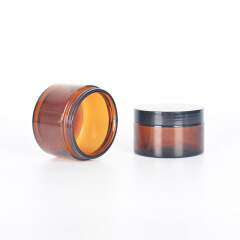 Big capacity wholesales 200ml amber glass jar with plastic cap 250ml