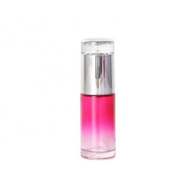 40mL Painted Magenta Refillable Glass Bottle with Lotion Pump