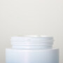 Blue gradient glass jar silver color top lid cream jar premium cosmetic empty jar