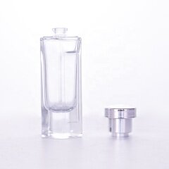100mL Hexagon Clear Glass Perfume Bottle with Crimp Neck