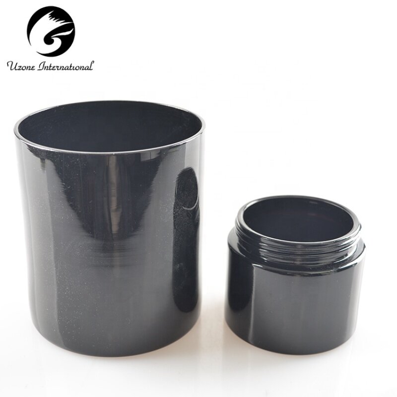 Black Round Glass Candle Jars With lid hot selling products in china