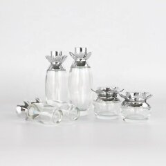 30ml 50ml 100ml 120ml 30g 40gnew glass bottle and jar for skin care package lotion bottle and cream jar in glass