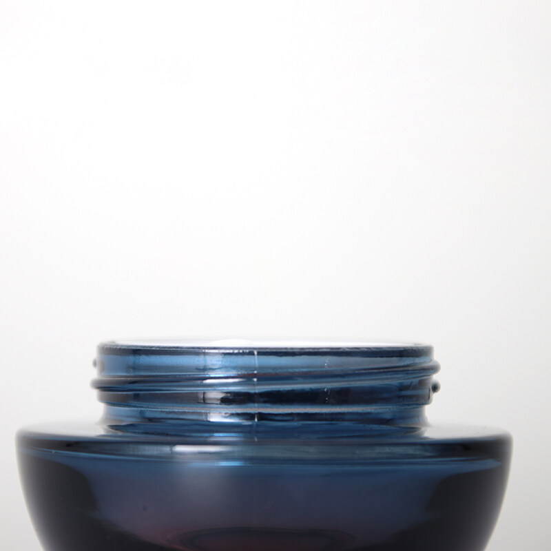 Blue-orange gradient glass jar golden lid water lotion sub-packing jar  cream  empty jar