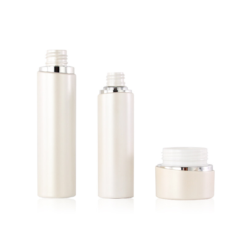 Cosmetic packaging containers plastic PET lotion bottle and cream jar wholesale