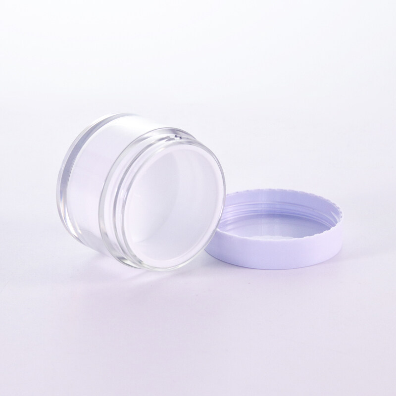 100g 120g 150g  PET  Plastic Cream Jar  Double Wall with colored Lid for Lotion Creams Toners lip Balms Makeup Samples
