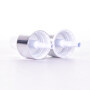 Neck 24mm electroplate sliver  spray pump with transparent plastic cover for cosmetic skincare bottle