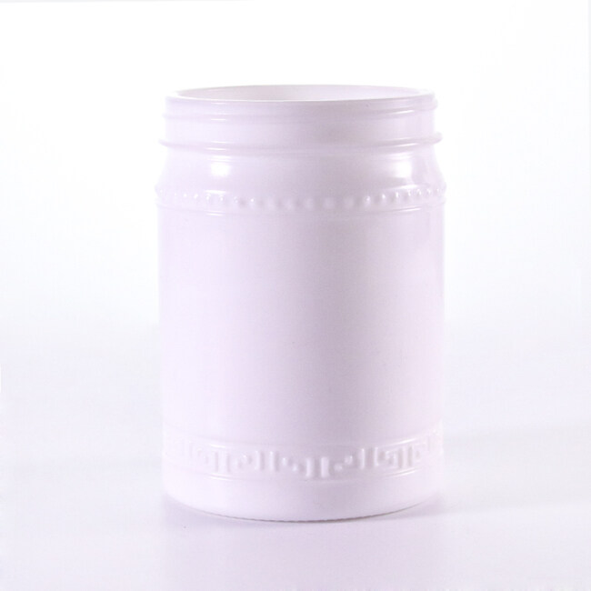 White glass jar for candle big size candle jar in white 500ml glass candle jar