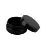 Black empty PET cosmetic cream jar container for cosmetics