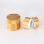 10g 30g 50g 100g new fashion real wooden bamboo full cover cosmetic bottle with plastic PP inner jar