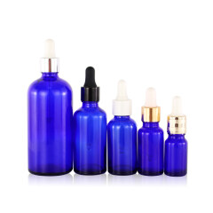 10ml 20ml 30ml 50ml 150ml cobalt blue glass cosmetic essential oil dropper bottle