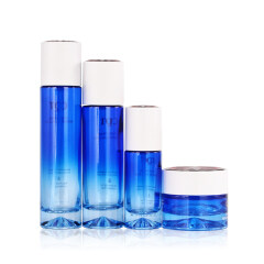 30ml 100ml 120ml round glass bottles, 50g glass cream jar,set of skincare cosmetic packaging