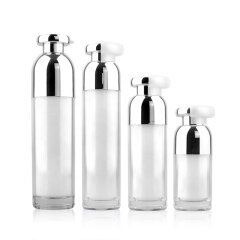 New plastic product acrylic bottles and jars with sliver lid