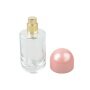 30ml capsule shape clear glass perfume bottle with shiny ABS cap