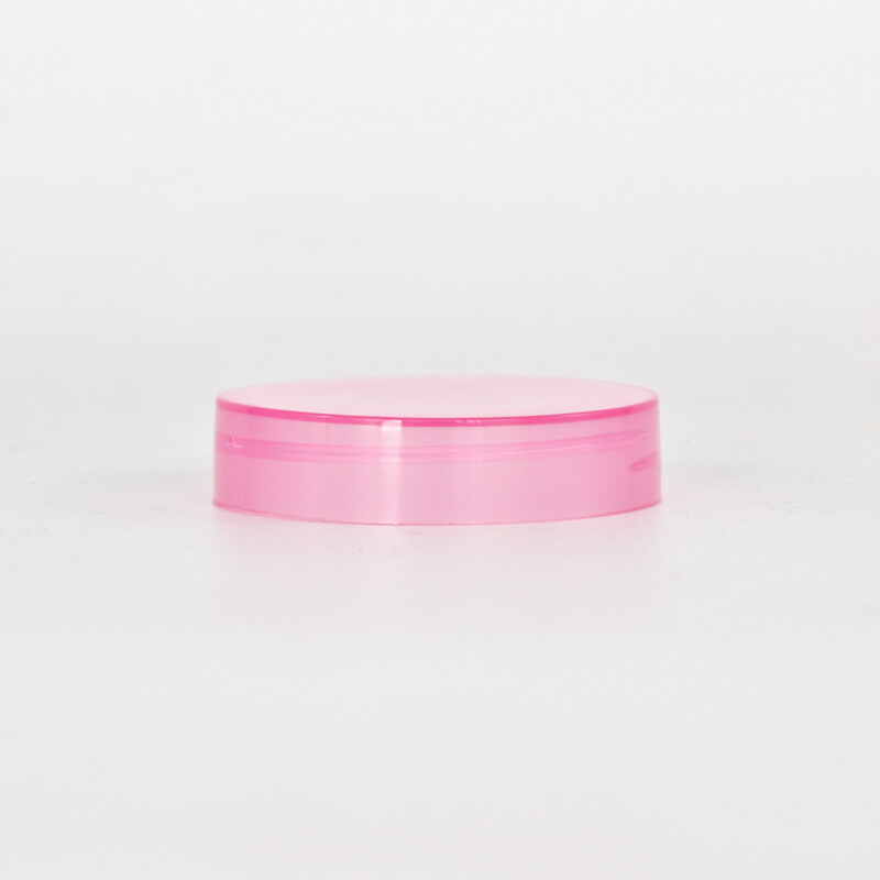 Spraying pink color plastic screw cap for plastic bottle glass jar