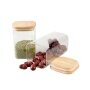 Cheap wholesales borosilicate glass jar food square glass jar