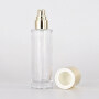Cosmetic packaging skincare glass bottle set round shape 120ml toner bottle and 100ml  lotion bottle