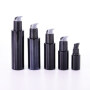 30ml 50ml 100ml cosmetic lotion pump bottle opaque black glass bottles for serum