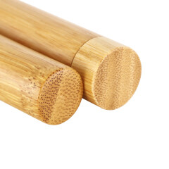 5g leerer benutzerdefinierter Lippenstift-Verpackungsbehälter voller Bambus bedeckt
