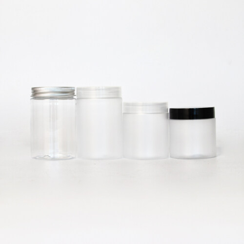 Hot selling hot selling 130g 160g 200g plastic cream jar with different types of lids for skin care cosmetic packages