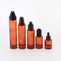 Hot sale painted lotion pump bottles glass sprayer bottles cosmetic cream jars cosmetic packages and containers