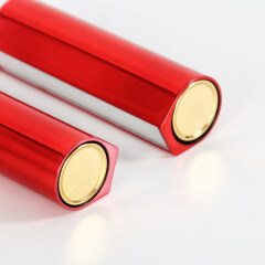 Luxury red plastic empty lipstick tube packaging with mirror