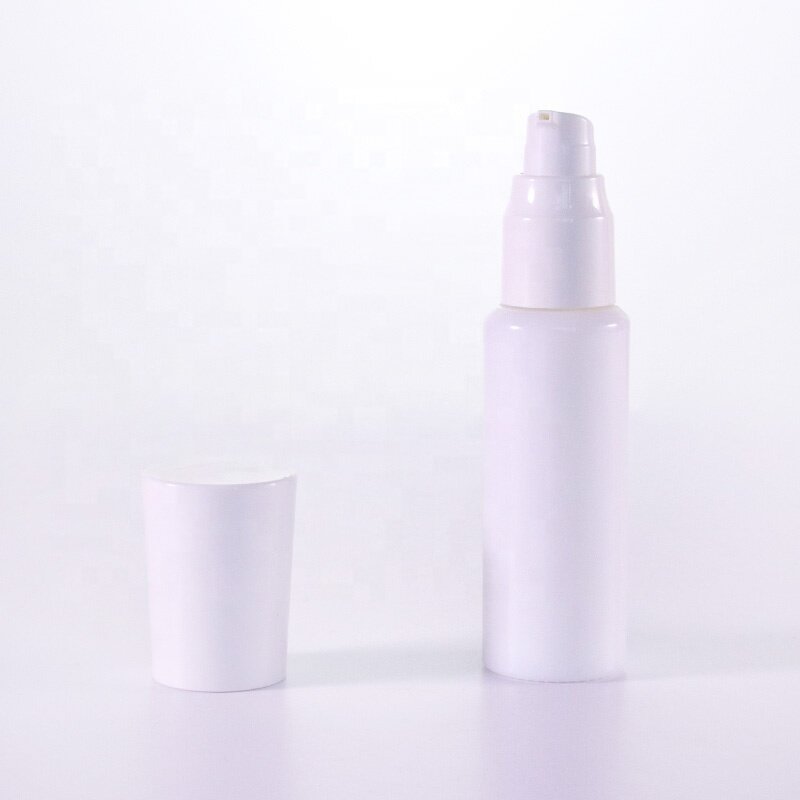 40ml glass serum bottle opal white serum bottle with plastic lid slant shoulder serum bottle