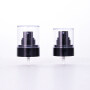 Ready to ship good looking 24mm black plastic spray pump for cosmetic skincare  bottle with clear lid which can be customized