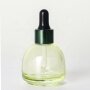 Bulb shape small size green color glass essential oil bottle with rose gold dropper