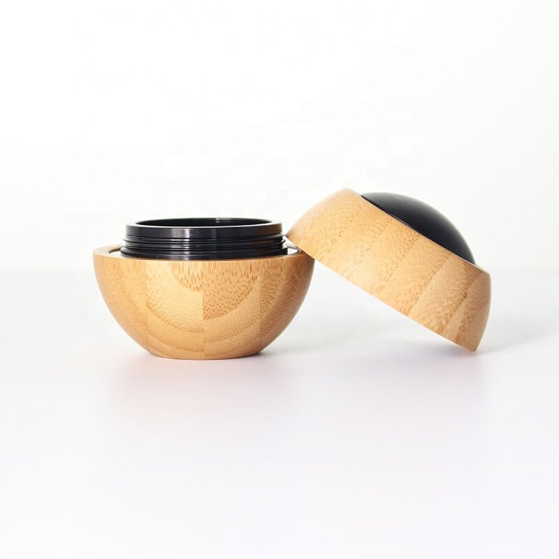 30ml fully bamboo covered jar for cream PP inner bamboo lid jar with natural color