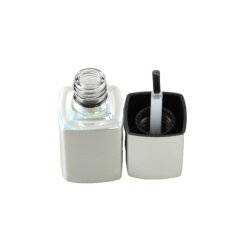10ml clear glass  rectangle nail polish bottles empty bottles of glass refillable container with brush