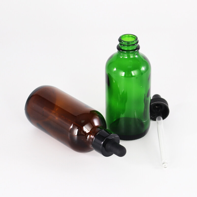 clear blue amber green 15ml 30ml 60ml 120ml boston round glass dropper bottle 1oz 2oz 4oz 8oz 16oz essential oil bottles