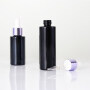 Essential oil opaque black glass bottle 15ml 30ml 40ml 60ml 100ml 120ml with sliver dropper for skin care packaging