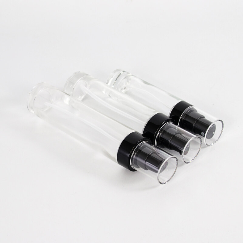 Cosmetic packaging 50ml 100ml 120ml transparent glass full set glass bottle