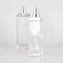 New square transparent 30ml 100ml 120ml  glass bottle and 30g 50g jar for skin care package glass lotion bottle cream jar