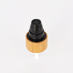 Double Wall 28/410 Bamboo Finish Cosmetic Metal Gel Pump, eco-friendly material plastic bamboo pump
