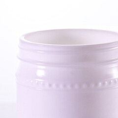 White glass jar for candle big size candle jar in white 500ml glass candle jar