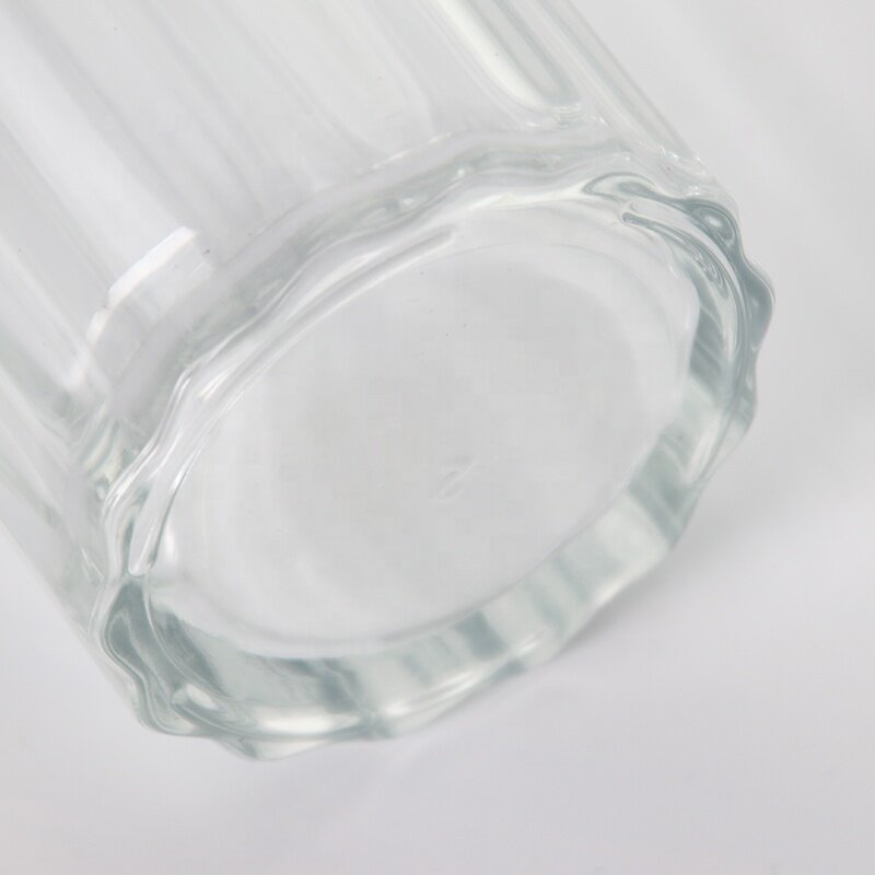 Reeded Texture Clear Reed Diffuser Glass Bottle without Label