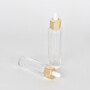 Ready to ship 15ml 20ml 30ml essential oil serum thin tall flat shoulder clear glass dropper bottle