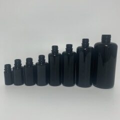 Dark Violet Glass Bottles 50ml 100ml Black Dropper Cream Jar Skin Care Cream Screen Printing 10ml 30ml Personal Care Refillable