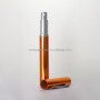 Orange Pen shape design aluminum refillable perfume atomizer with  glass refillable bottle