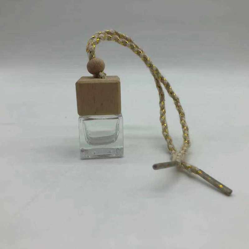 Hanging aromatic liquid car perfume with wooden cover