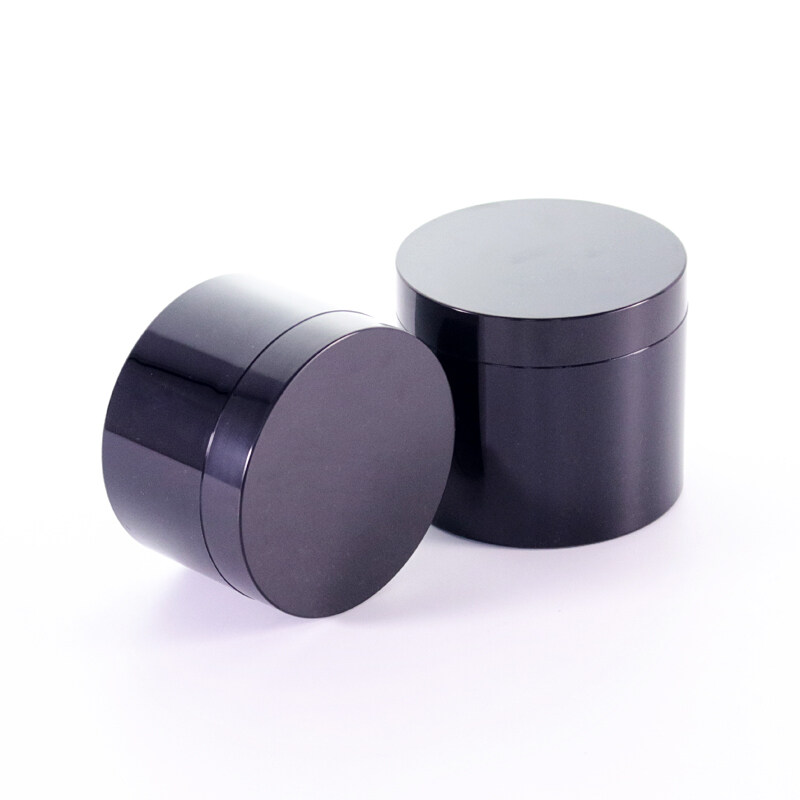 Black plastic jar 200g 300g PET Black Jar with Black Lid for Lotion Creams Toners lip Balms Makeup Samples