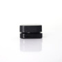 5g frosted black glass cosmetic cream jars for eye cream glass jar with black lid