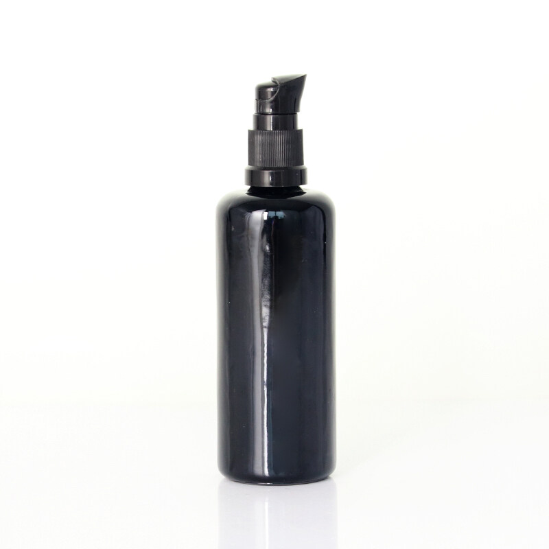 Black glass bottle of essential oil dispensed thick light-proof lotion pump press pump duckbill cover