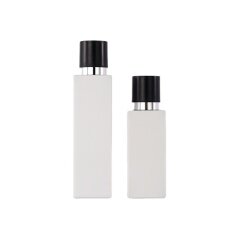100ml 140ml white square plastic PET cosmetic toner bottle