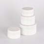 New type flat white cosmetic packaging opal white glass raw material white color glass jar